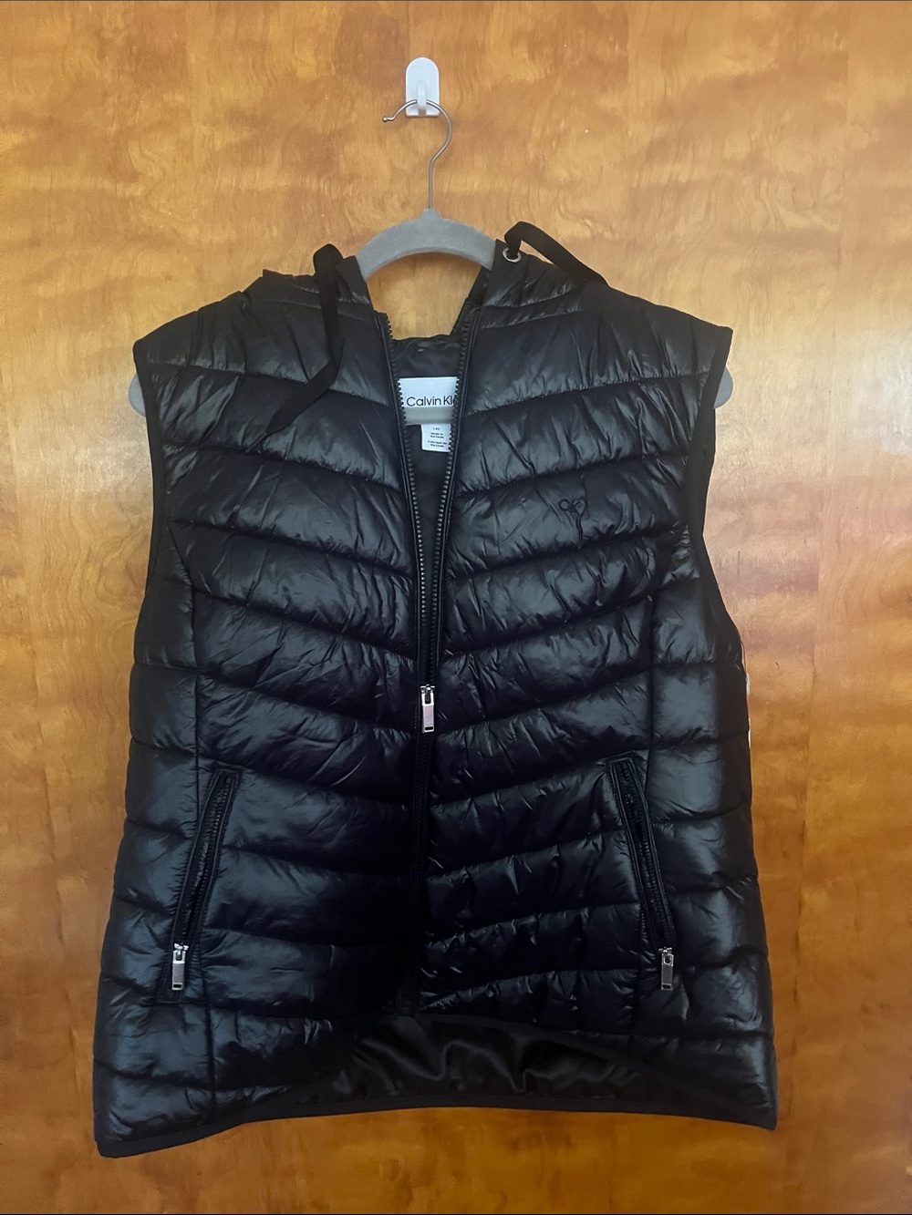 Calvin Klein Black Quilted Hooded Puffer Vest